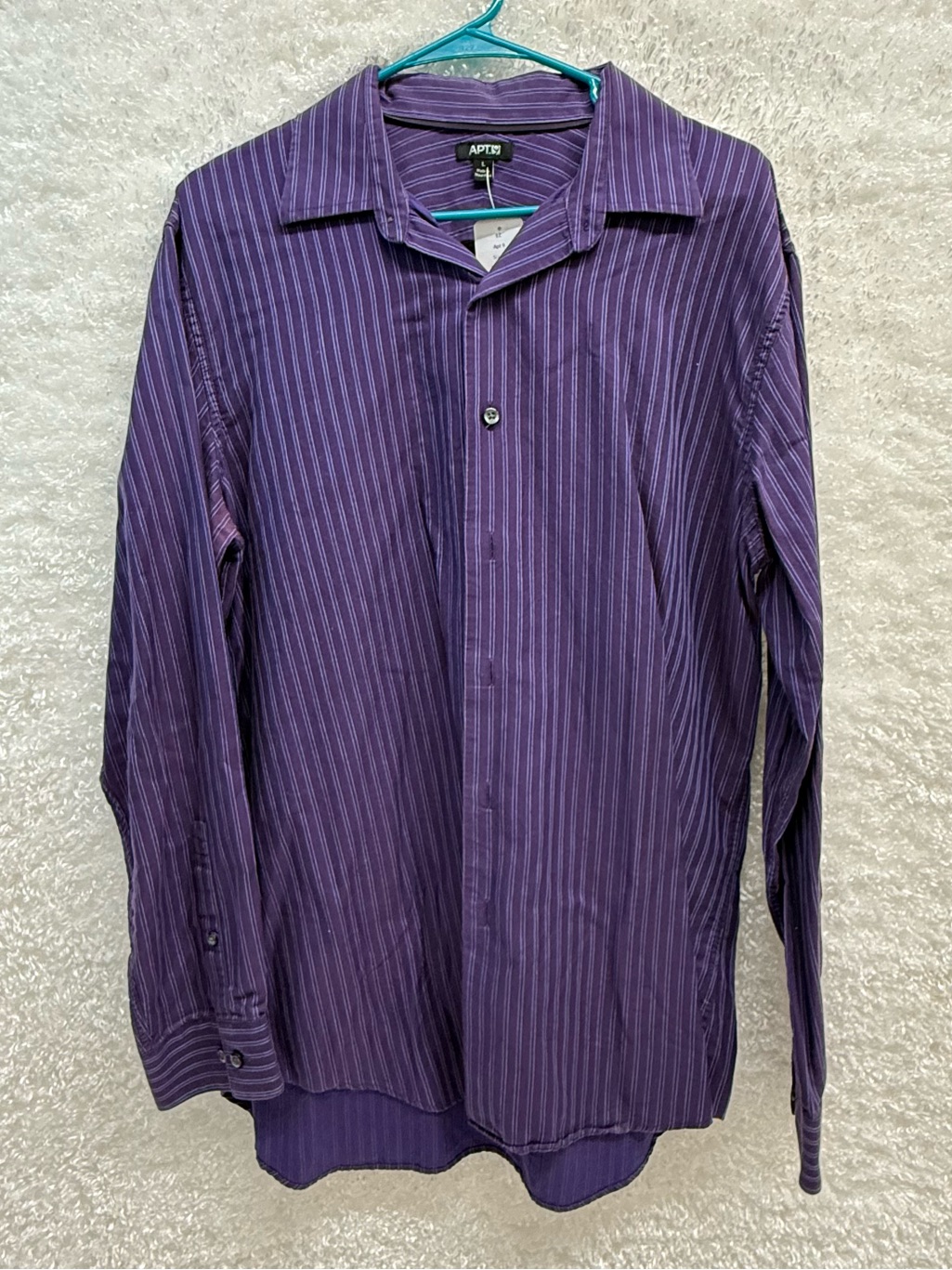 Apt. 9 Men’s Purple Pinstripe Button-Front Dress Shirt